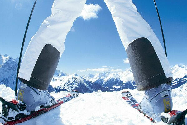 Ski und Schnee. Sport und Geschwindigkeit