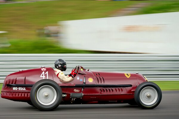 Sports racing car on the track