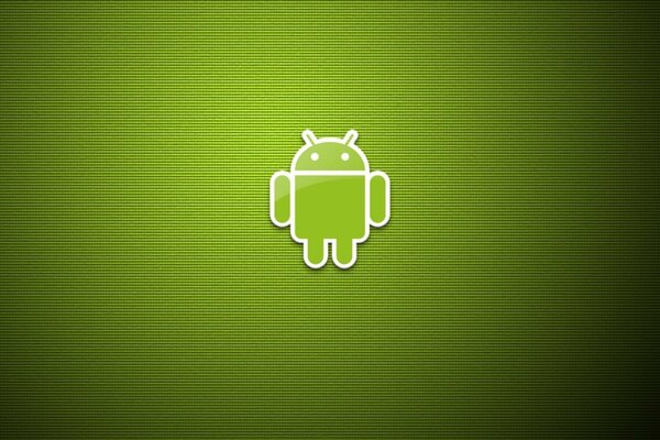 Green android minimalism of humanity