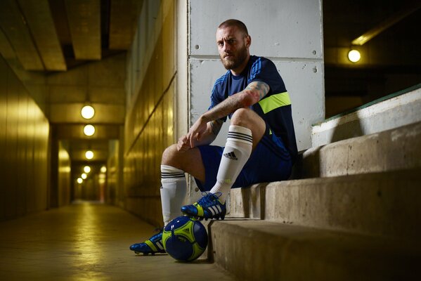 Famous footballer daniele de rossi