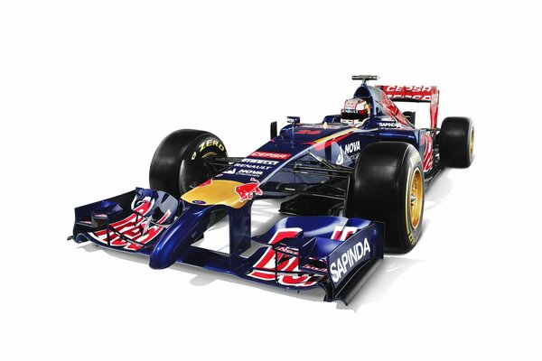 Formula 1 car with bright coloring