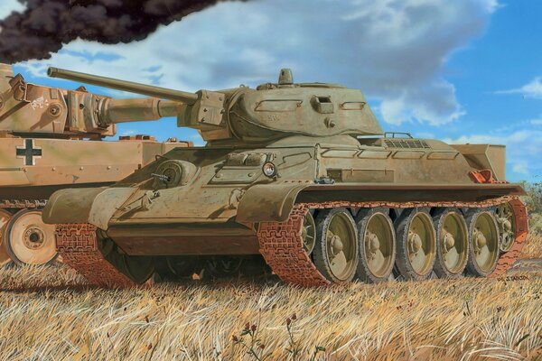 Figure Soviet medium tank T-34-76