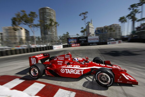 Racing car red car