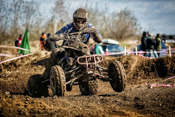 Off-road race on quad bikes