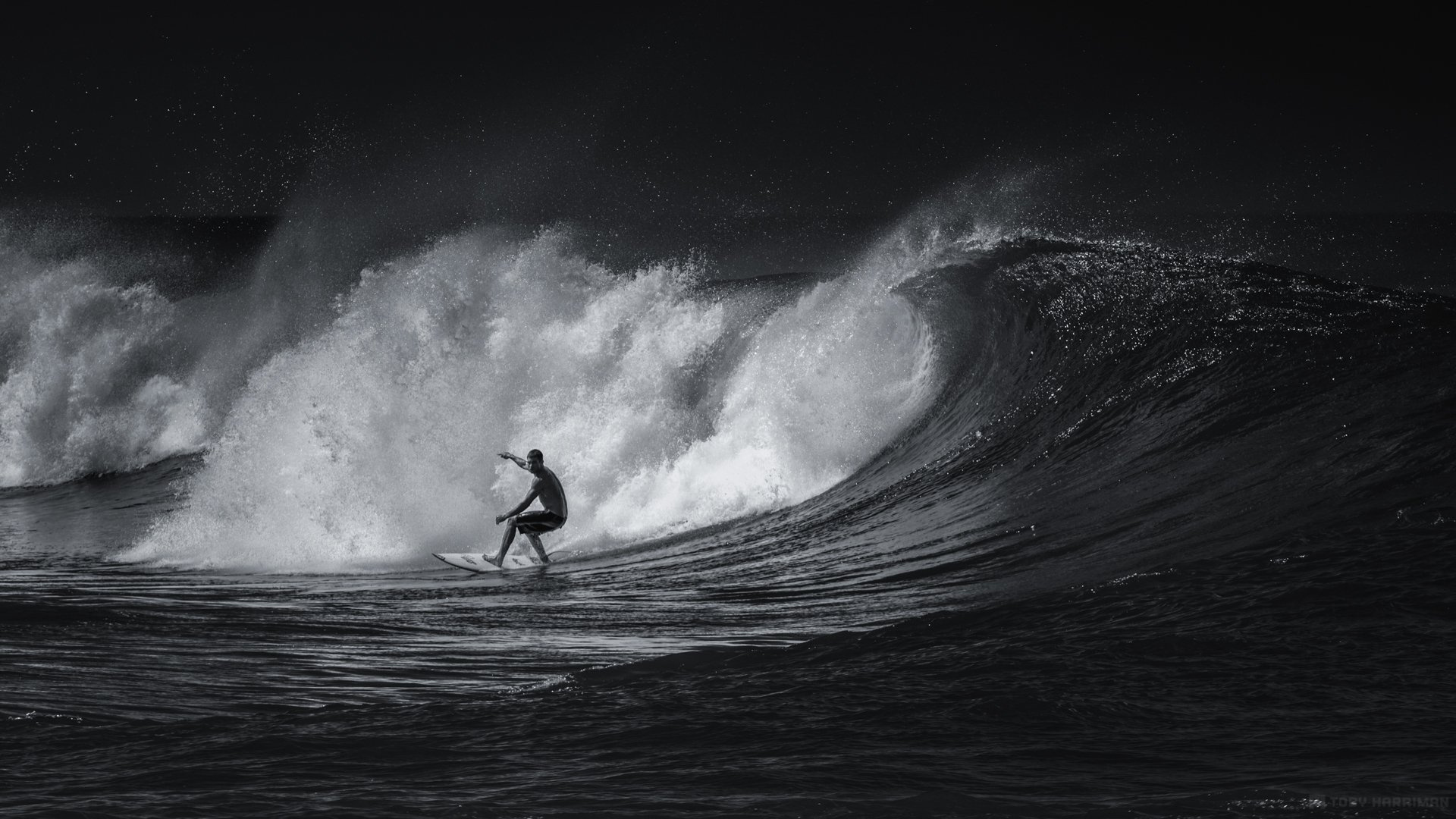 surf sport in bianco e nero