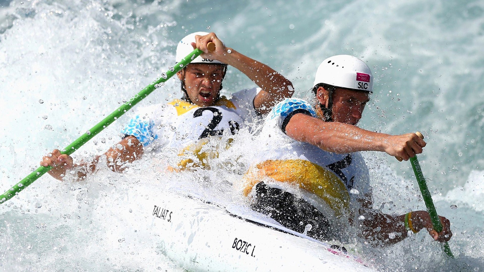 boat canoeing water river paddle spray