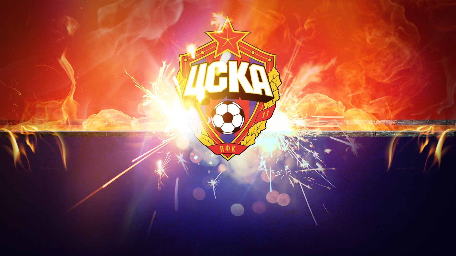 cska fútbol club ejército deporte fuego rojo azul