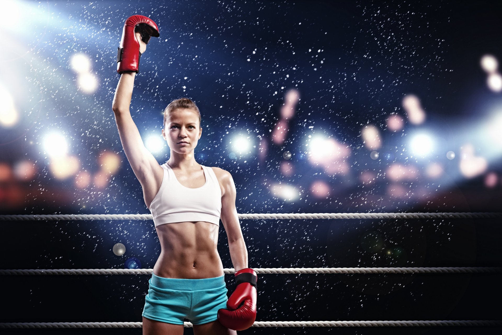 sport boxe ragazza anello