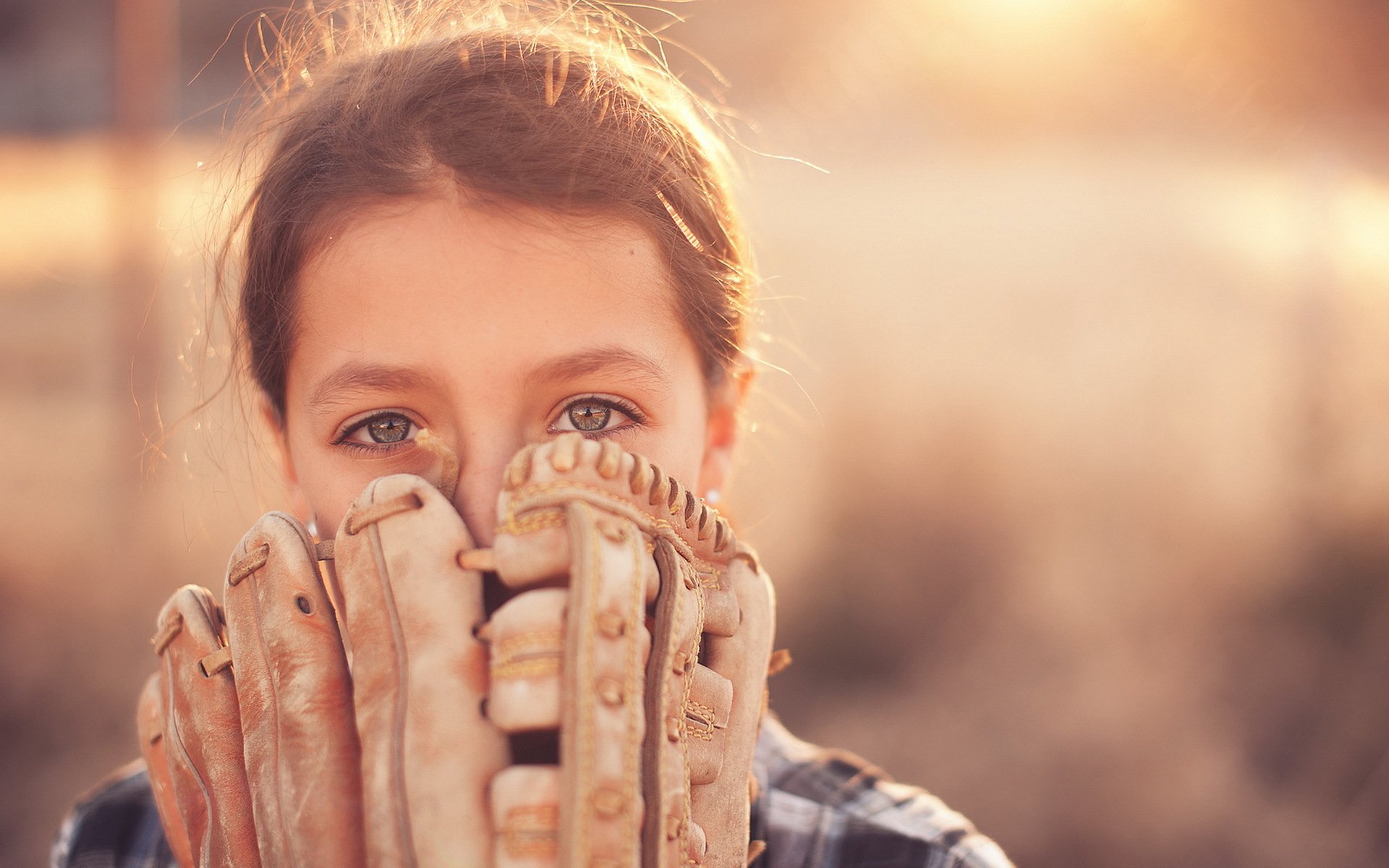 béisbol chica guante deporte