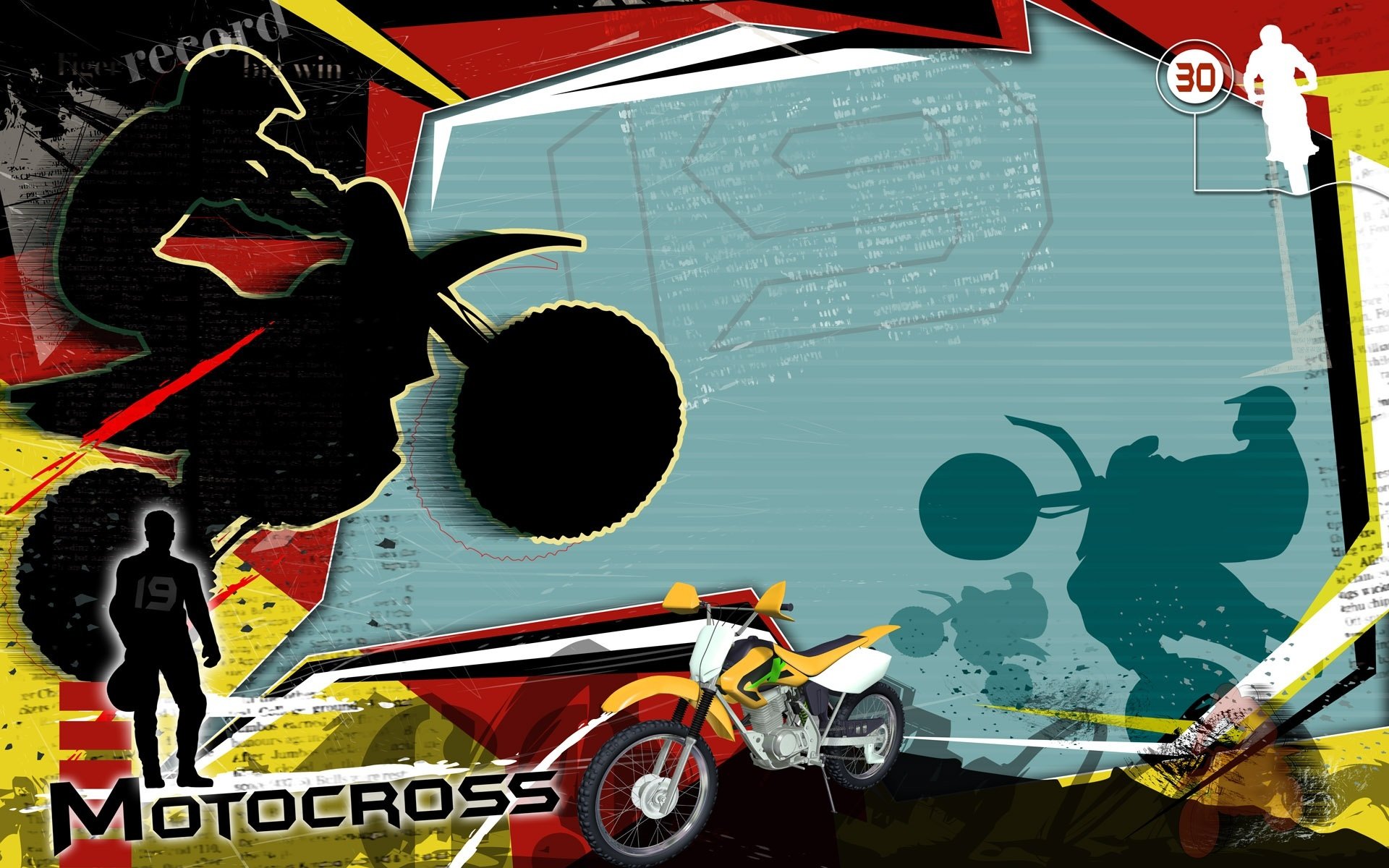 moto silhouette motocross papier peint abstraction collage vecteur