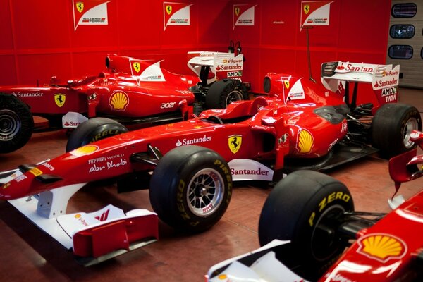 Coches de carreras. Ferrari Rojo