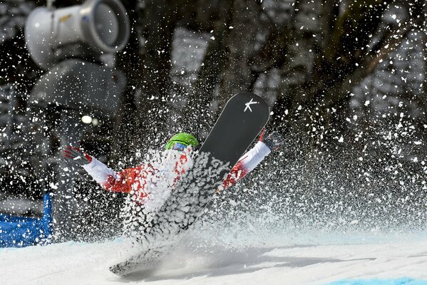 Snowboarder at the Paralympic Winter Games in Sochi 2014