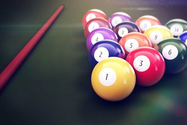 La bonne position des boules de billard