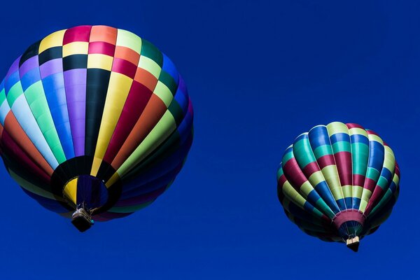 Hot air balloon flight together