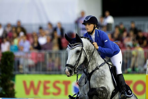 Equestrian sports. girl rider