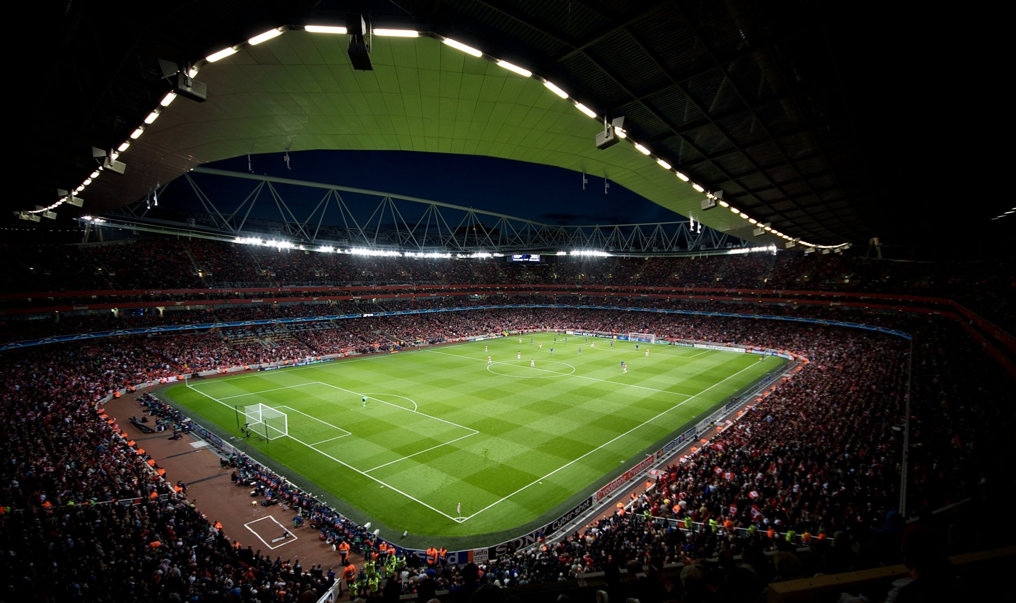 champions league emirates stadium the field rostrum fans arsenal football club the gunners gunners football sport