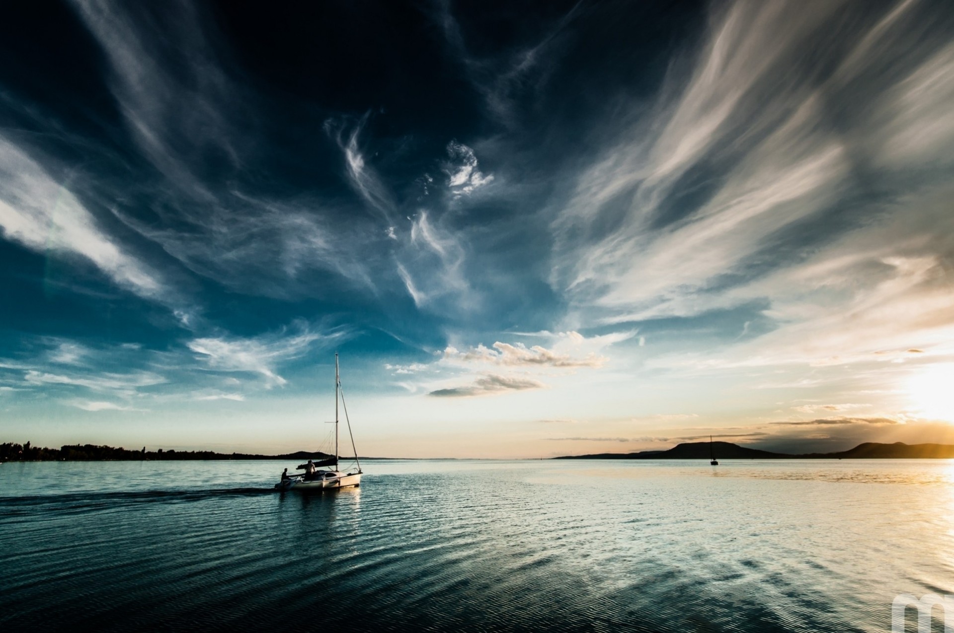 himmel natur meer matte schiff boot im sommer