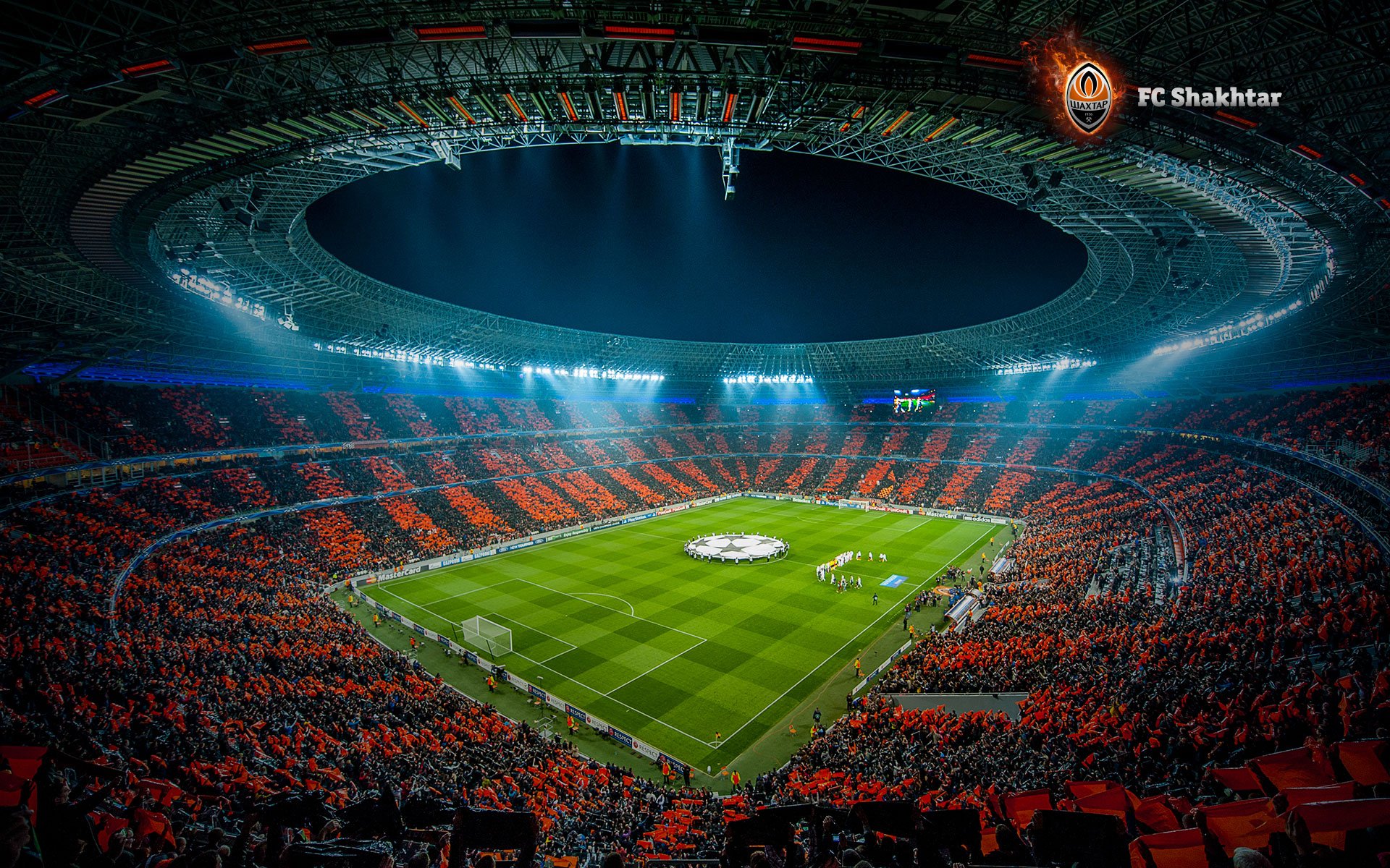 shakhtar fc donetsk bayer lch rendimiento campo estadio ucrania naranja juego deporte