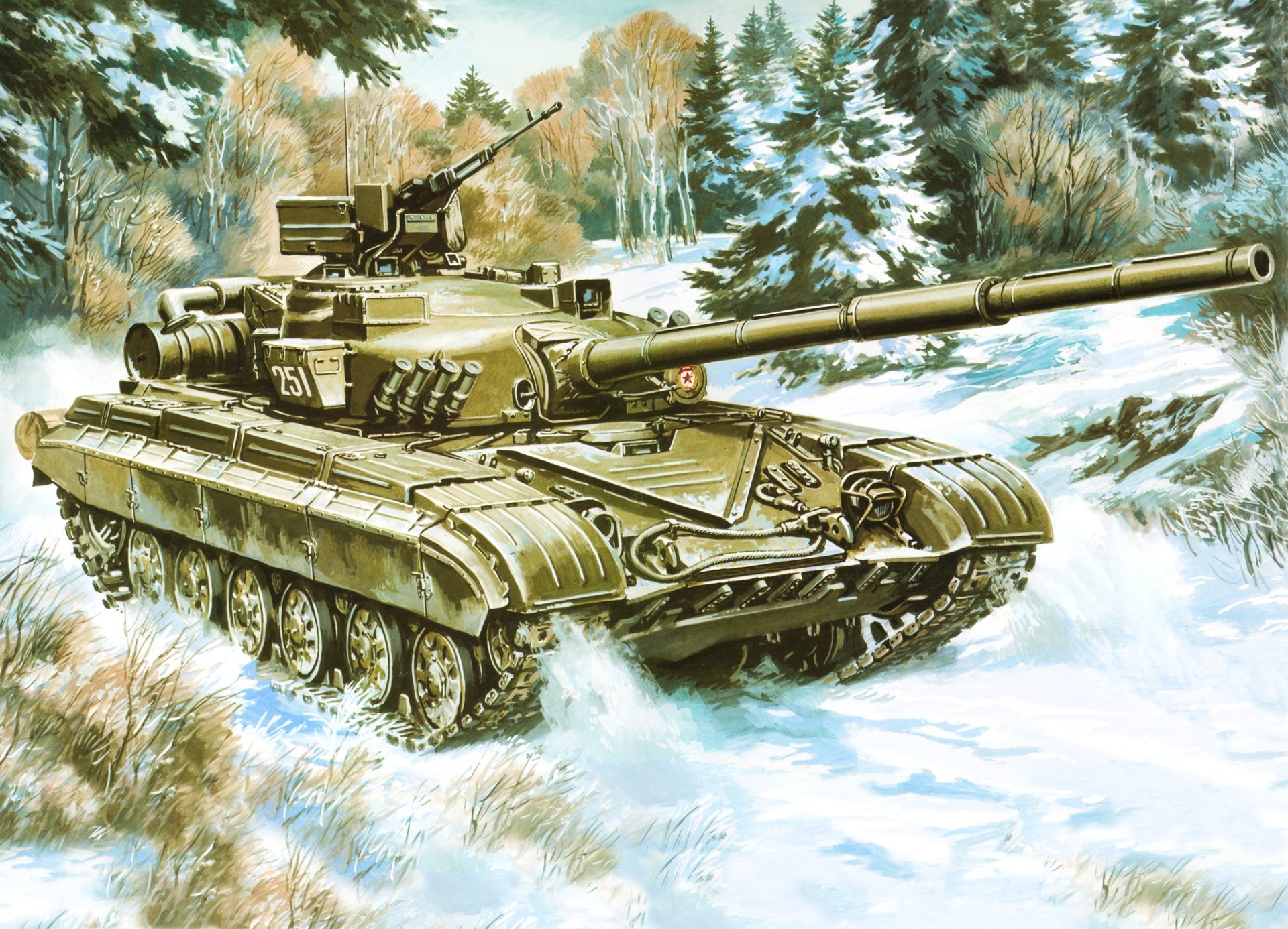 disegno mbt t-64b urss carro armato