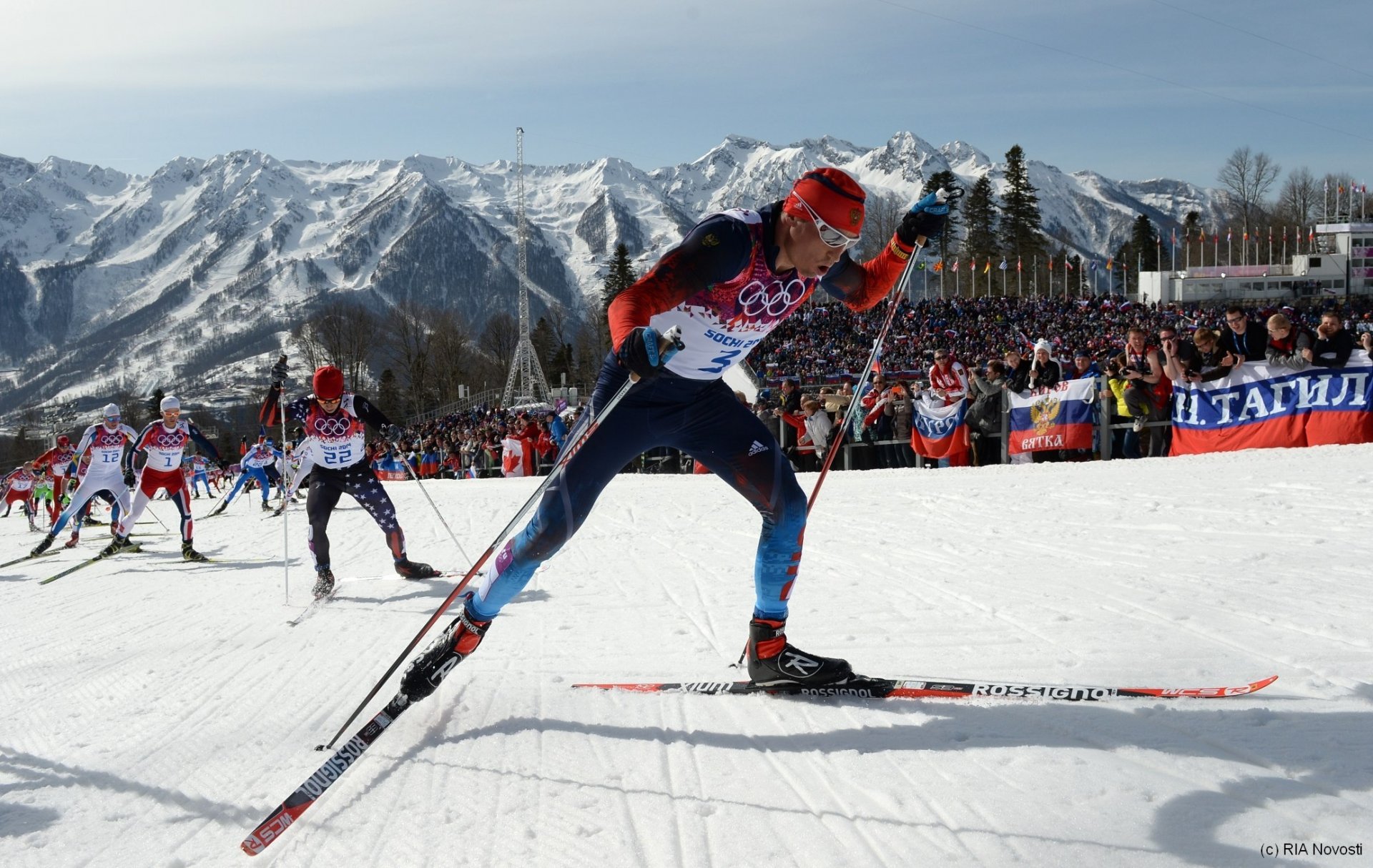 alexander lungov mass start russia sochi 2014 olimpiadi stile libero montagne neve sci