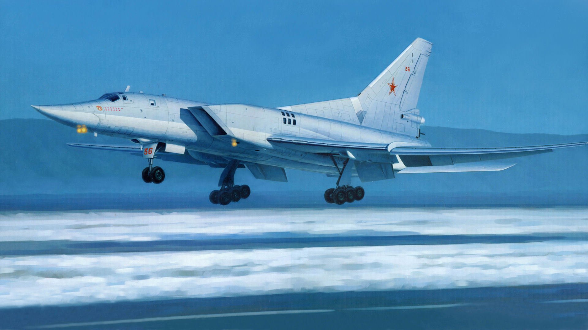 backfire tu-22m3 neve striscia bombardiere aeroporto