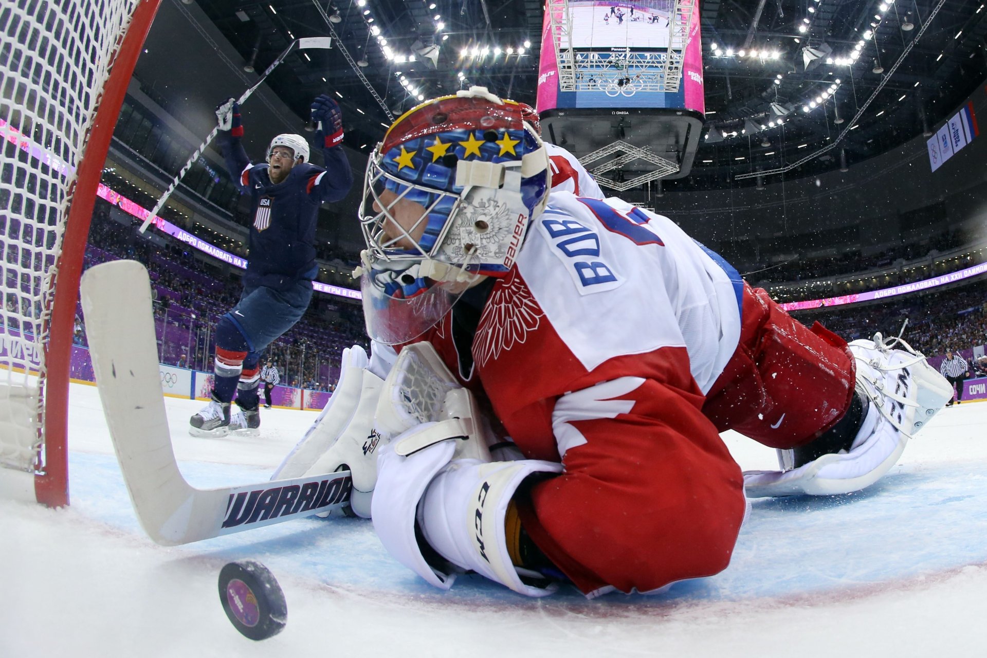 ochi 2014 russia usa united states of america hockey goal olympic games bobrovsky pavelski usa russia