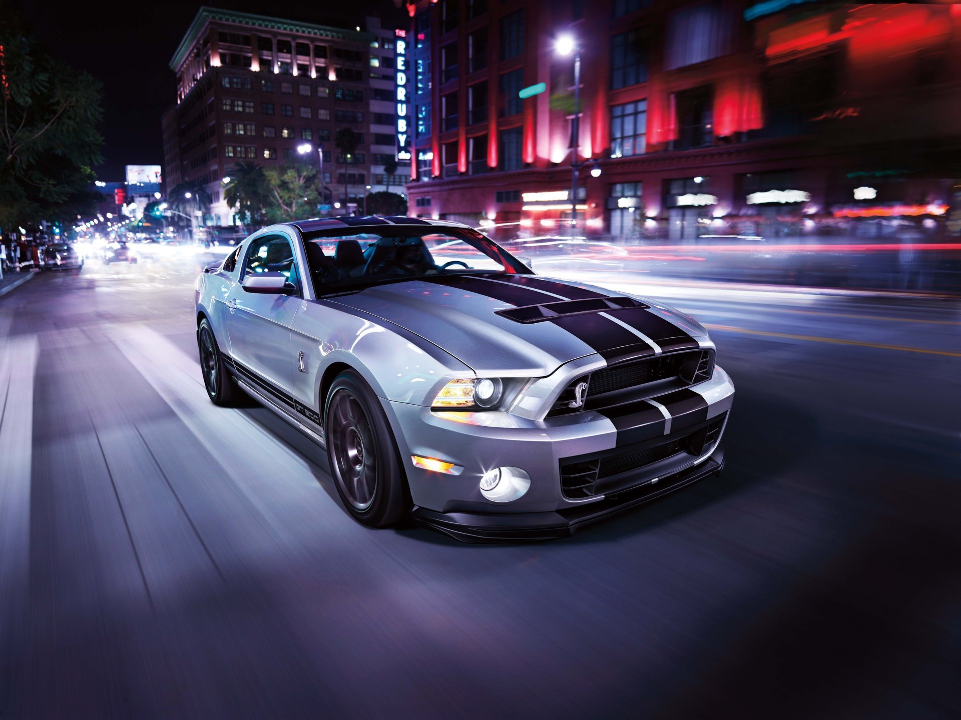 ford mustang gt500 geschwindigkeit stadt sportwagen shelby metropole