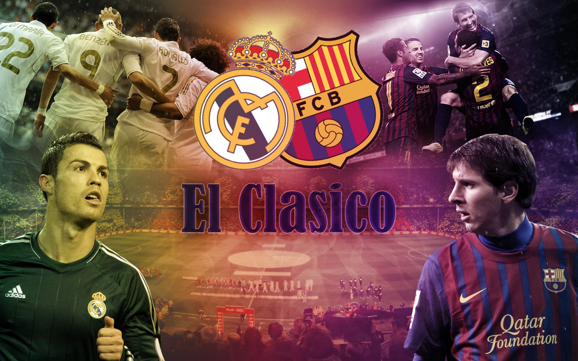 el clasico ronaldo messi real madrid barcelone football c. ronaldo lionel messi