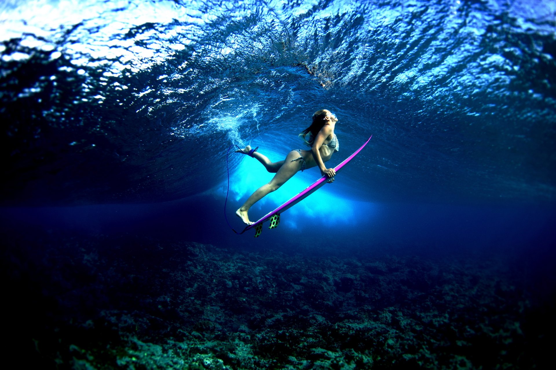 urfing sports girl board ocean water