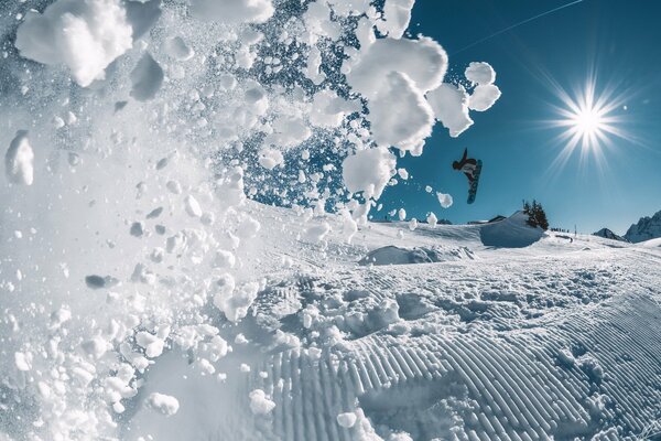 Snowboard sports winter fun