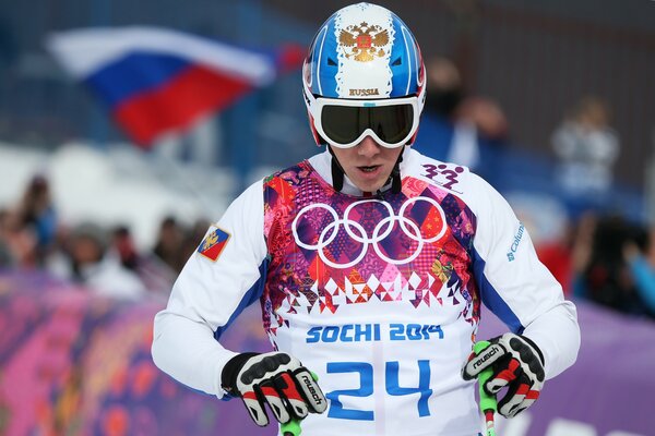 Russian athlete Egor Korotkov before the start