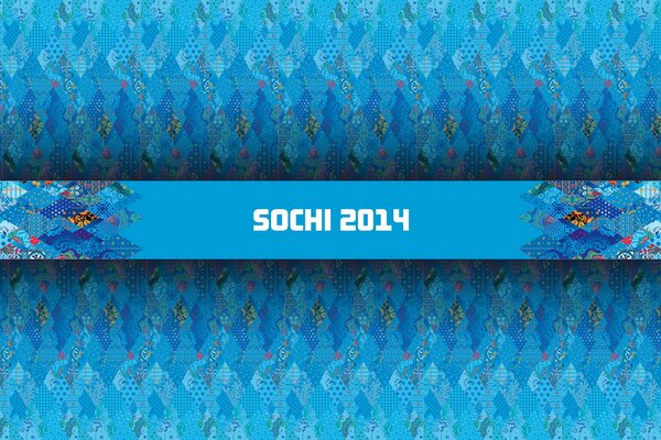 The emblem of the Sochi 2014 Olympics, blue