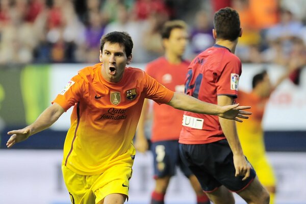 Barcellona celebra il suo gol è bellissimo