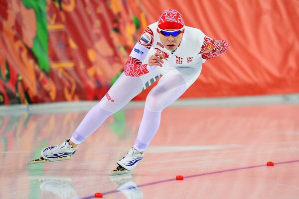 Julia Sokolova bei den Olympischen Winterspielen in Sotschi 2014