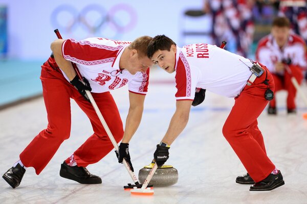 Peter Dron, Alexander Kozyrev at the Olympic Games in Sochi