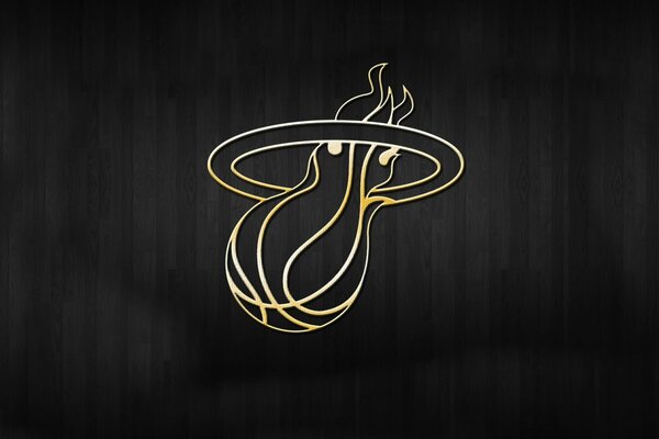 Nba Gold Miami Logo