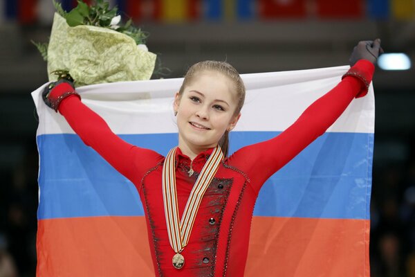 Russian figure skater Yulia Lipnitskaya won a gold medal at the Olympics