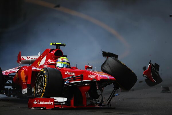 Accident sur la piste pendant la course