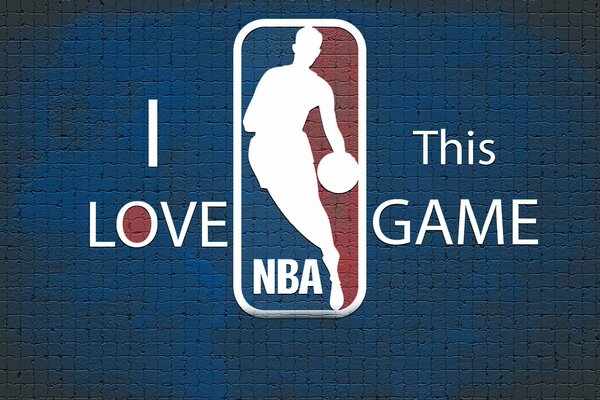 Logo auf blauem Hintergrund Basketball Nba