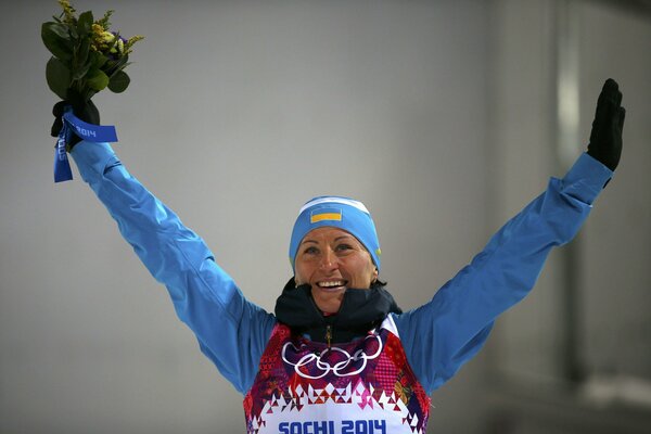 Biathlon femminile dietro contorto Semerenko