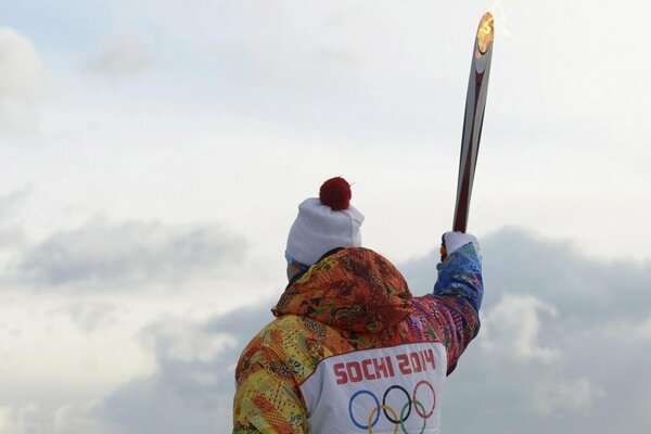 Факел олимпийских игр , Россия