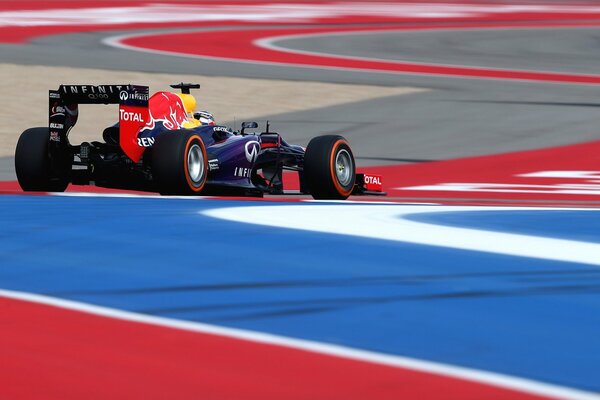 A racing car on the Formula One track