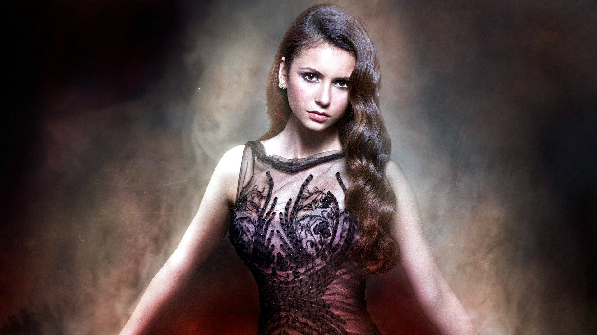 nina dobrev the vampire diaries actriz chica morena serie de televisión elena gilbert