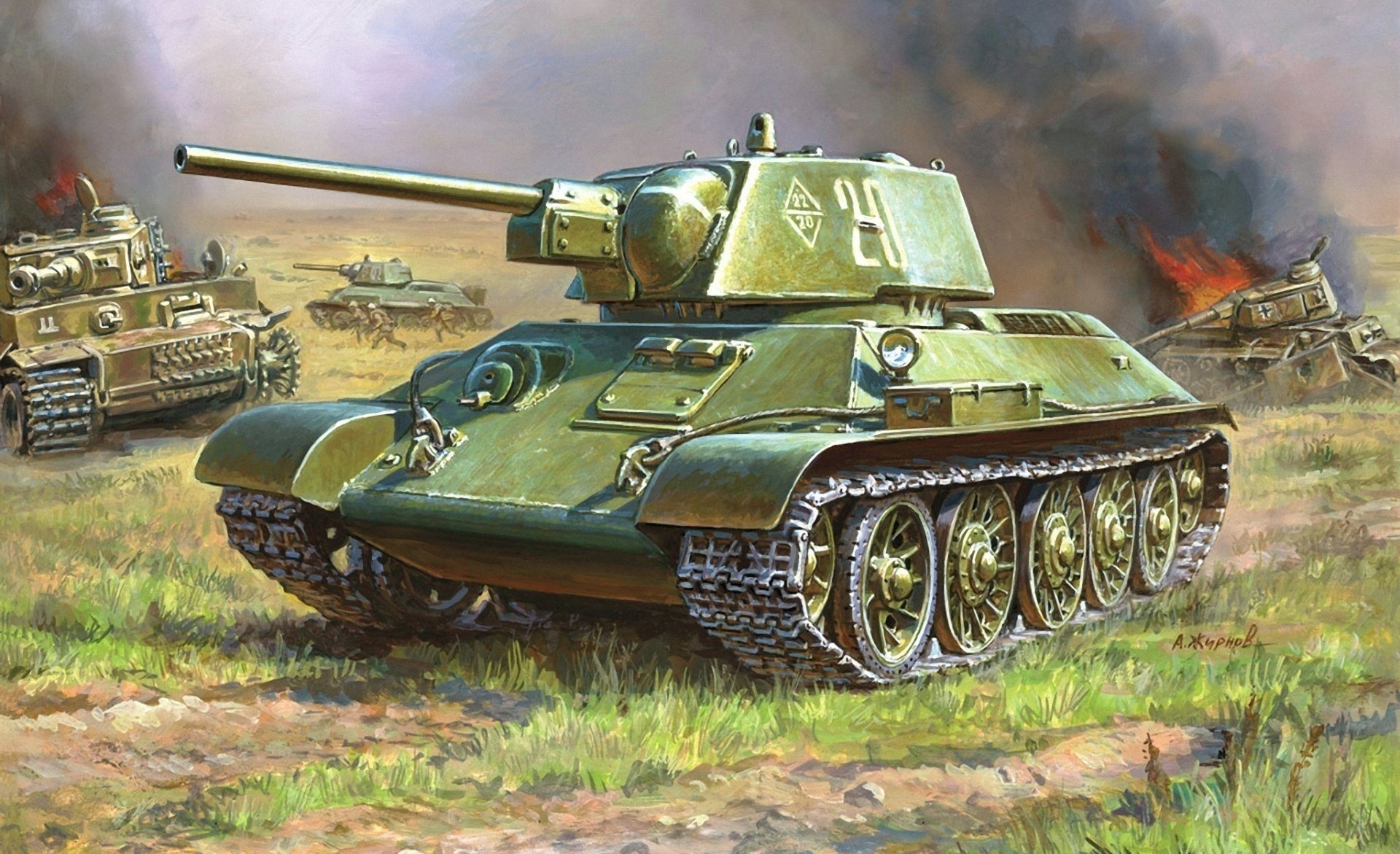 t-34-76 soviético tanque medio