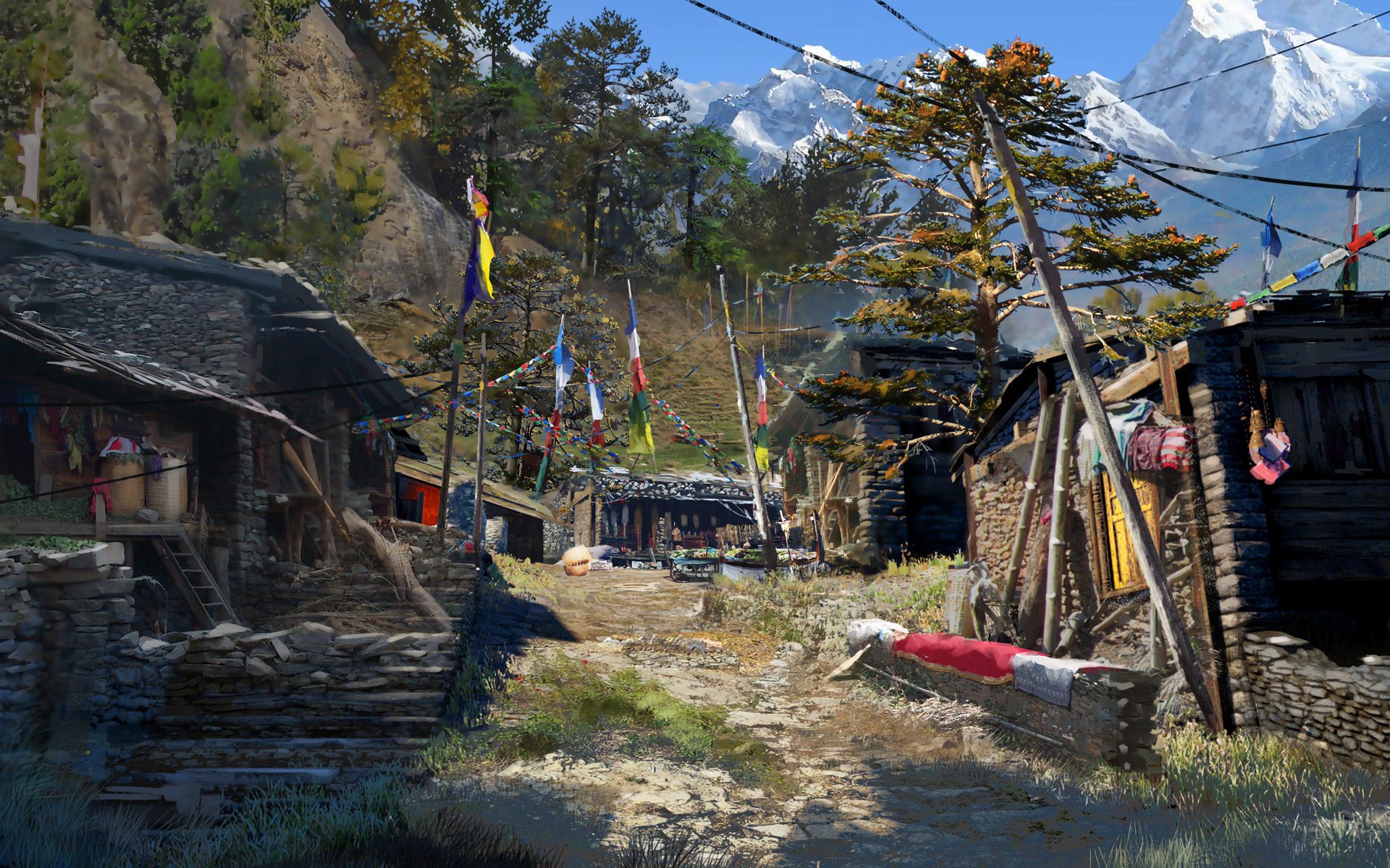 far cry 4 tibet game spiel dorf siedlung berge