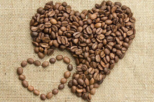 Love with the aroma of delicious coffee