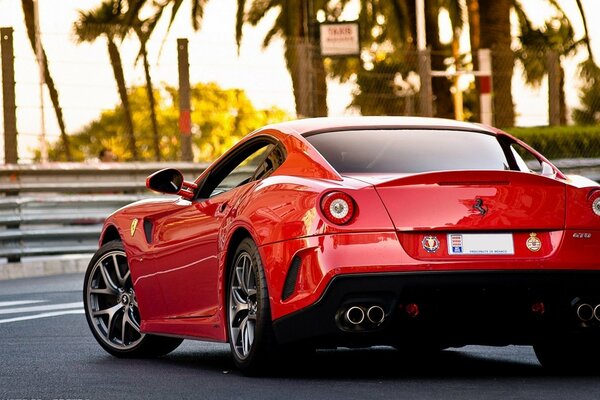 Luxury car red Ferrari