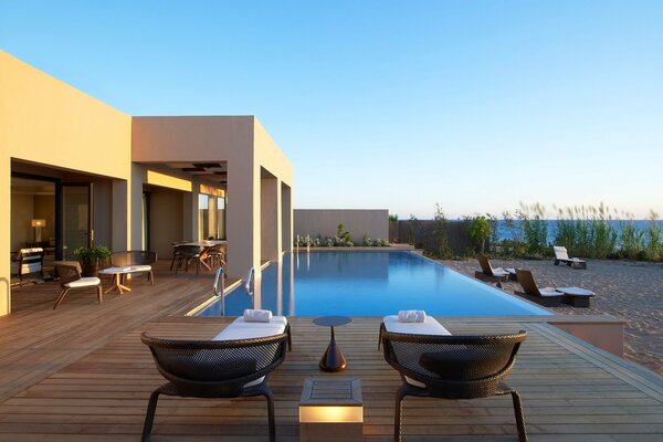 Windless weather in a beautiful villa