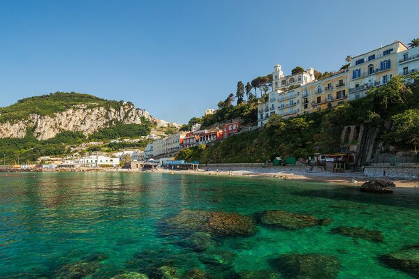 Ville italienne station balnéaire d Anacapri, avec une belle mer