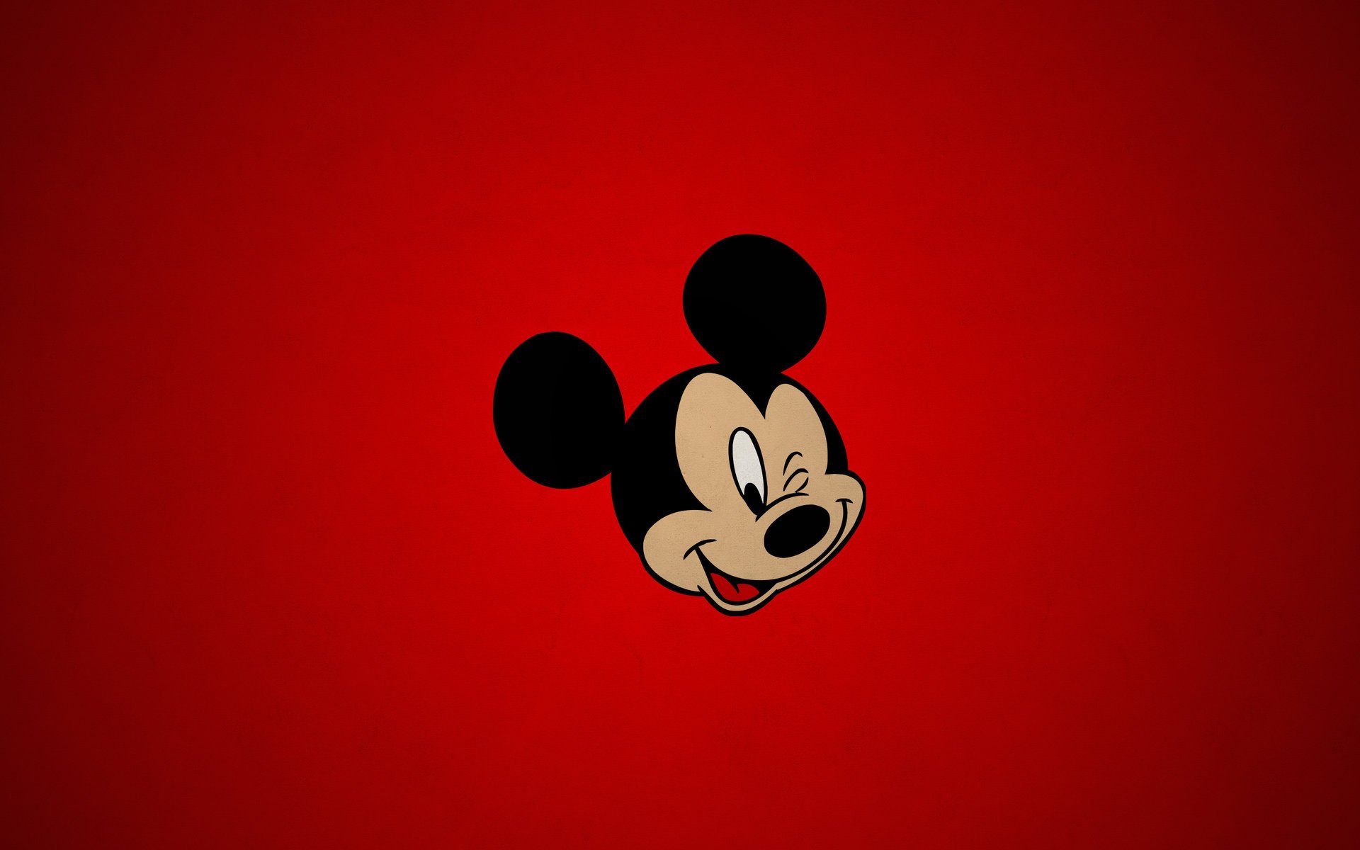 mickey paper cartoon simple texture red disney mouse